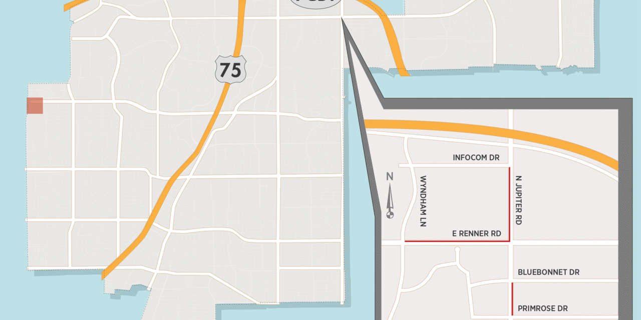 Lane Closures Expected Near Jupiter/Renner Intersection for Fiber Optic Work 