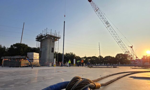 First Structural Steel Installed at New City Hall