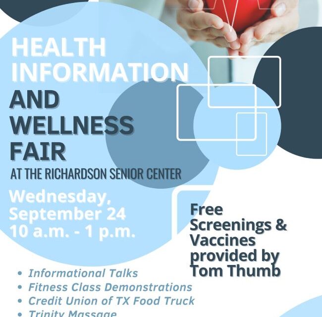 Health Information and Wellness Fair Wednesday 