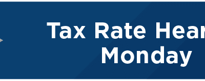 Tax Rate Hearing Monday 