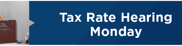 Tax Rate Hearing Monday 