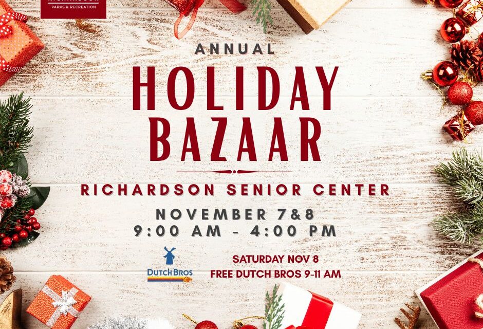 Holiday Bazaar Begins Next Friday Morning 