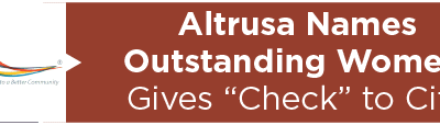 Altrusa Names Outstanding Women, Gives “Check” to City 