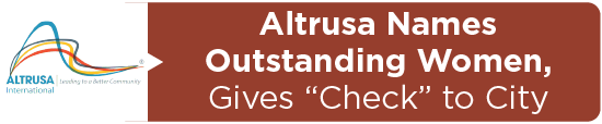Altrusa Names Outstanding Women, Gives “Check” to City