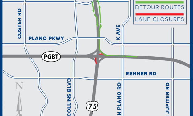 PGBT Ramp Closure Expected at US 75 Tonight through Monday Morning