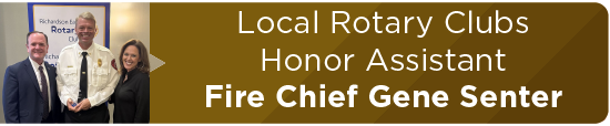 Local Rotary Clubs Honor Assistant Fire Chief Gene Senter