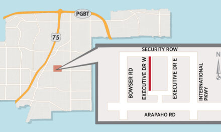 Lane Closure on Executive Drive West South of Security Row 