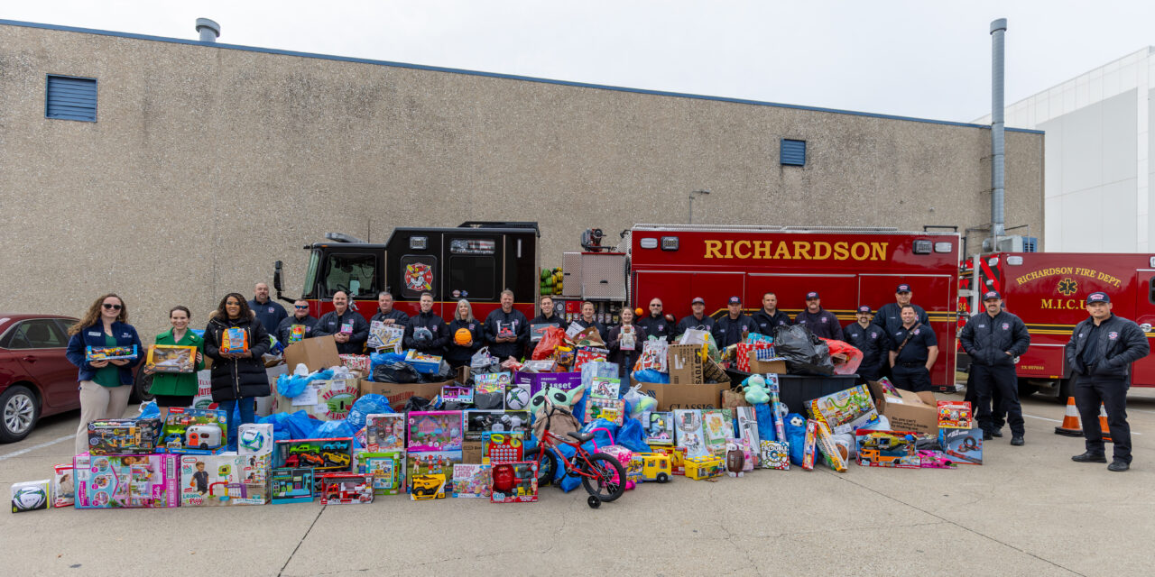 Fire Department Delivers Toys, Food to Network 