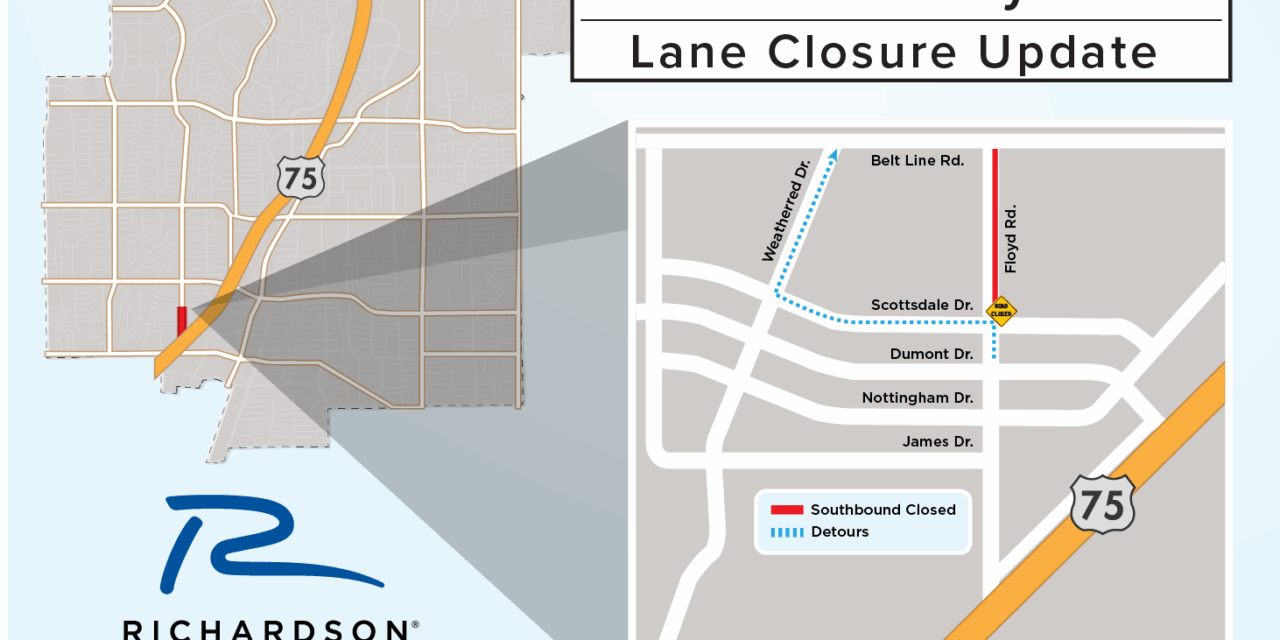 Lane Closures, Detours Expected Near Belt Line/Floyd Intersection 