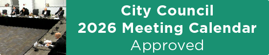 City Council 2026 Meeting Calendar Approved 
