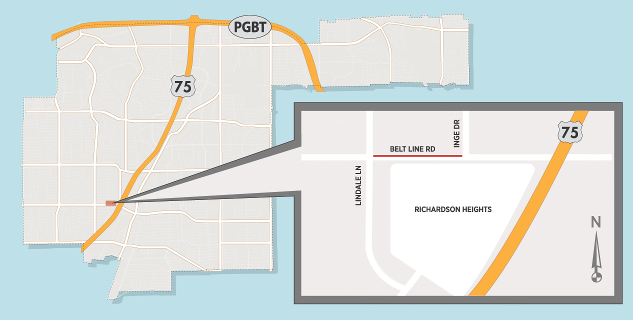 Fiber Optic Work to Affect Lanes Near Belt Line/Lindale