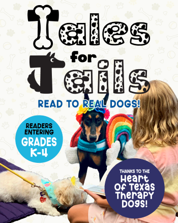 Tales for Tails. Read to Real Dogs.