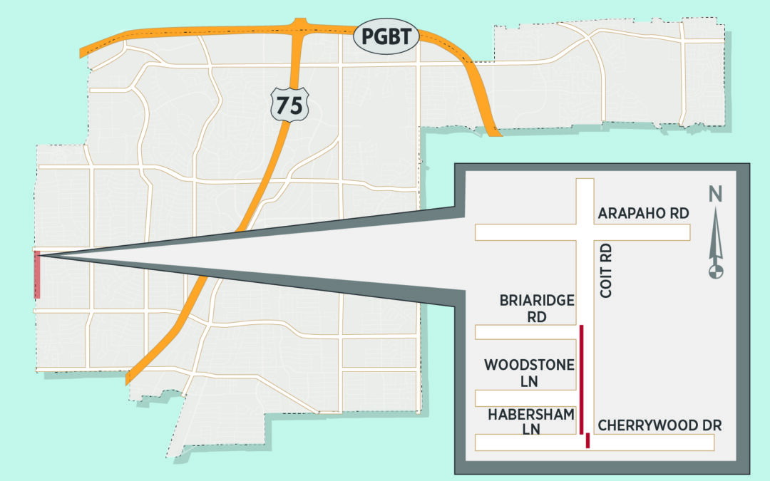 Utility Work to Close Lanes on Coit near Promenade North and South Shopping Centers 
