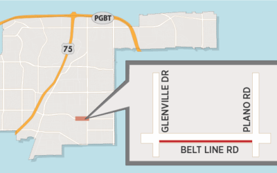 Fiber Optic Work to Close Lane on Belt Line West of Plano Road 