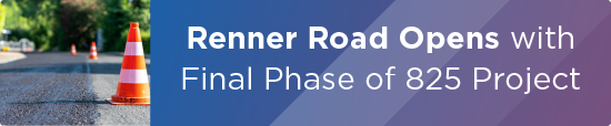 Renner Road Opens with Final Phase of 825 Project