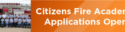Citizens Fire Academy Applications Open 