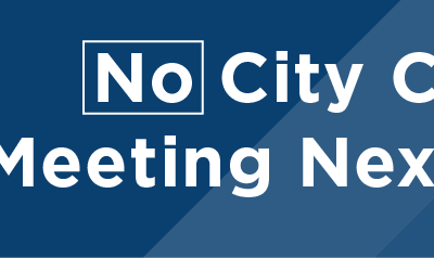 No City Council Meeting Monday 