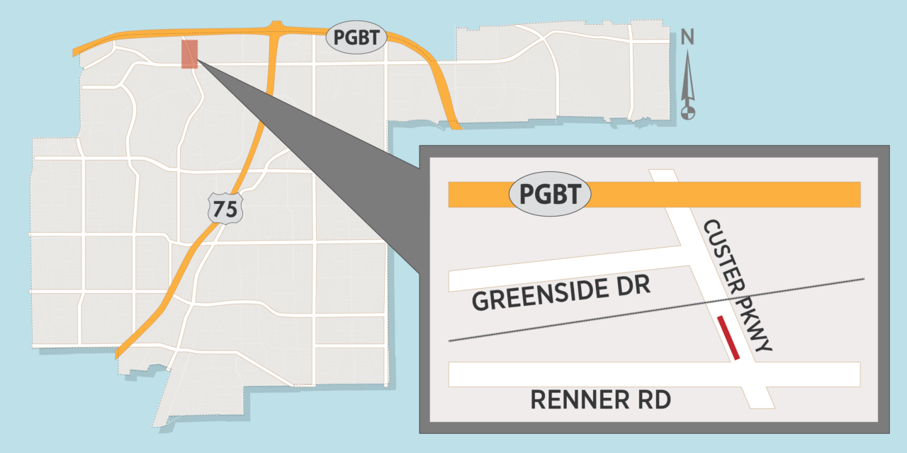 Southbound Turn Lane Closures for Utility Work at Custer Parkway and Renner