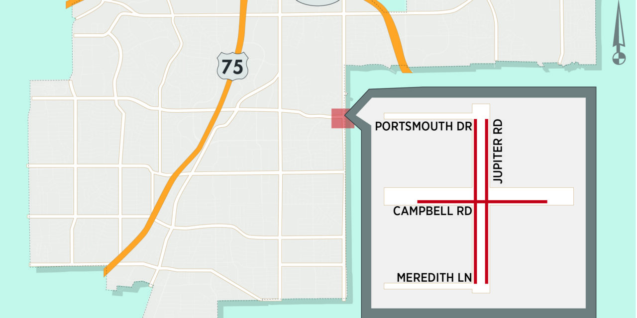 Multiple Lane Closures Expected at Campbell/Jupiter Intersection
