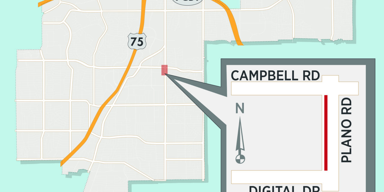 Fiber Optic Work to Close Lane South of Campbell/Plano Road Intersection