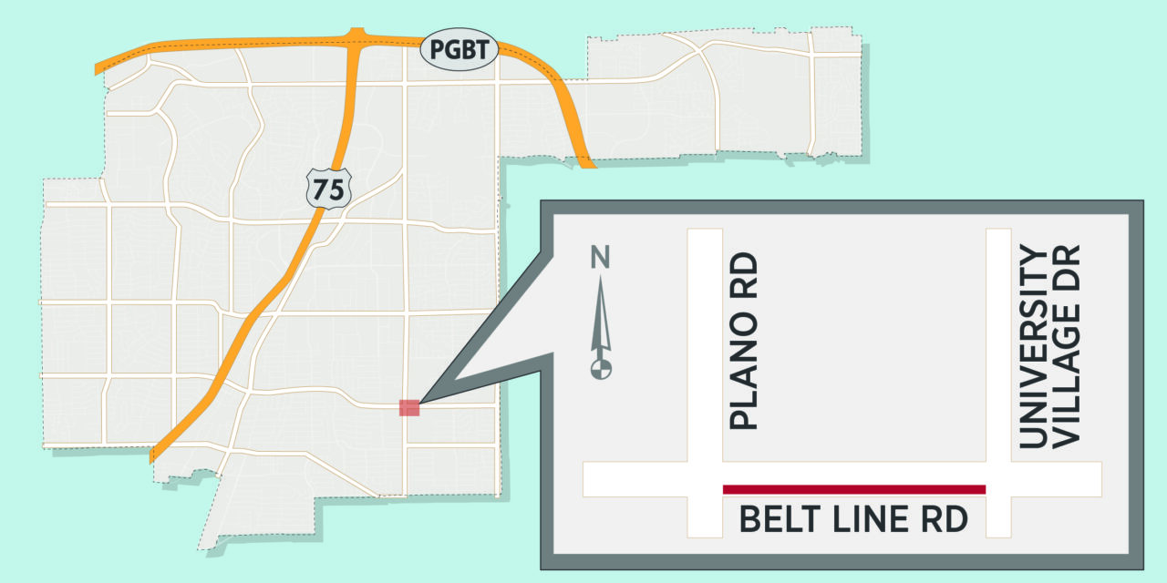 Lane Closure Expected on Belt Line East of Plano Road 