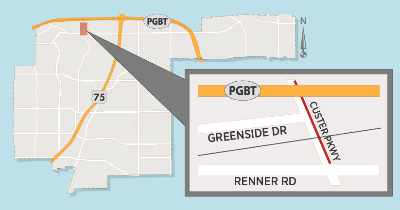 Long-term Closure Expected on Custer Parkway North of Renner 