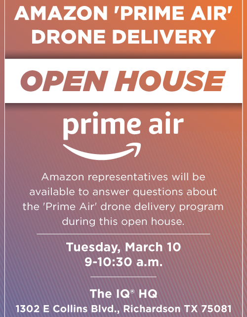 Amazon Hosts “Prime Air” Drone Delivery Open House Tuesday 