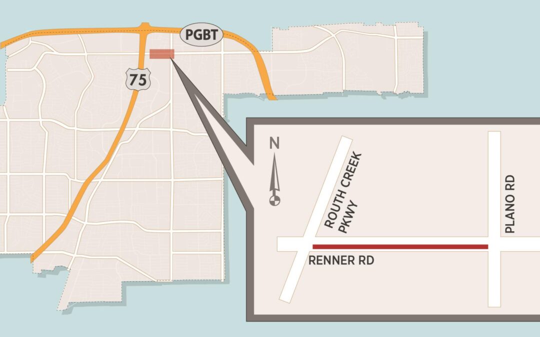 Renner Road Pavement Work Underway Near Routh Creek Parkway 