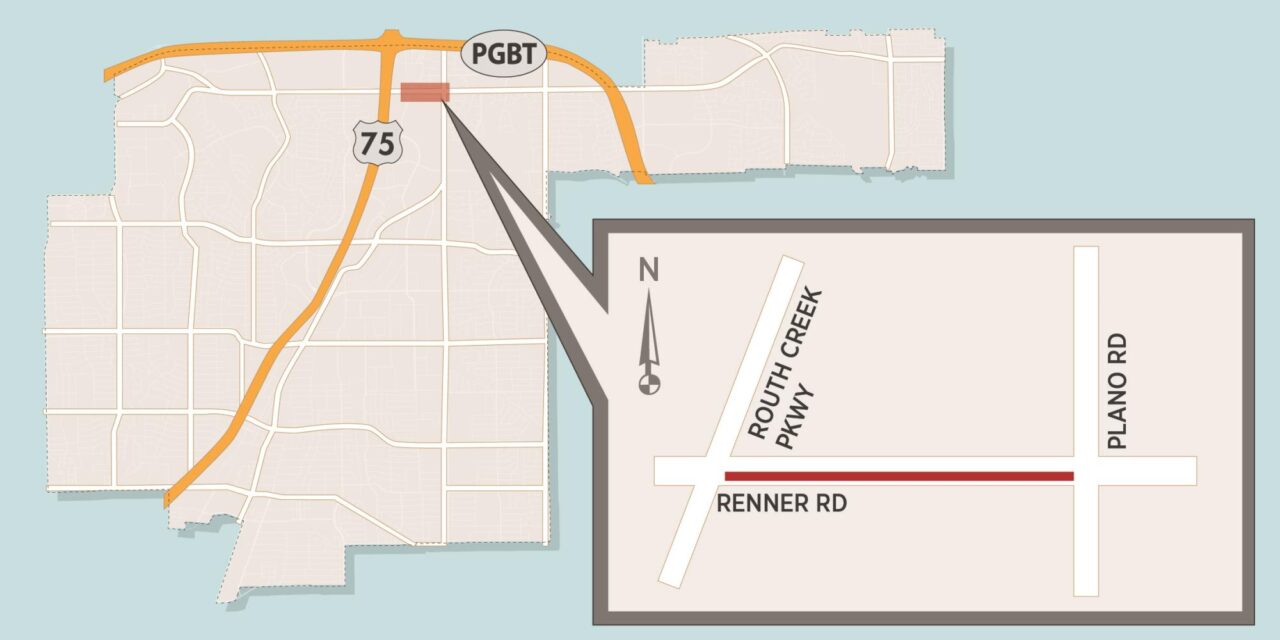 Renner Road Pavement Work Underway Near Routh Creek Parkway 