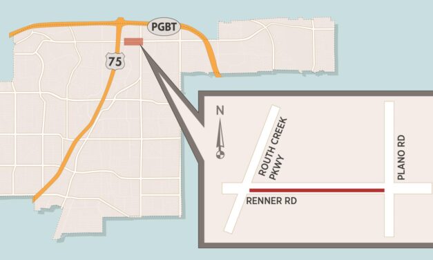 Renner Road Pavement Work Underway Near Routh Creek Parkway 