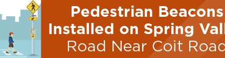 Pedestrian Beacons Installed on Spring Valley Road Near Coit Road
