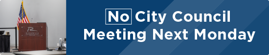 No City Council Meeting Monday 