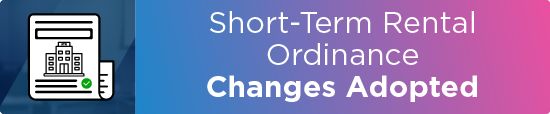 Short-Term Rental Ordinance Changes Adopted 