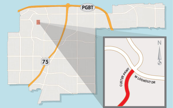 Temporary Streetlight Removal Expected This Month Along Custer Parkway 