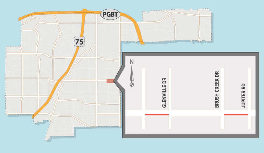 Fiber Optic Work to Close Right Lane Along Eastbound Arapaho in Two Locations