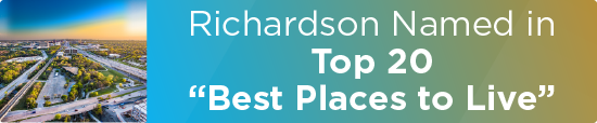 Richardson Named in Top 20 “Best Places to Live”