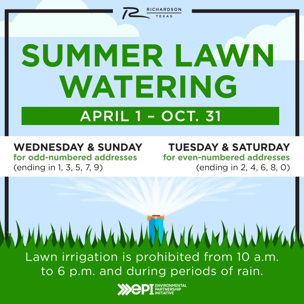 Summer Lawn Watering graphic