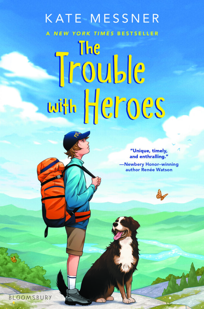 Book Cover for "The Trouble with Heroes" by Kate Messner