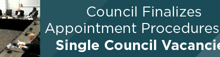 Council Finalizes Appointment Procedures for Single Council Vacancies