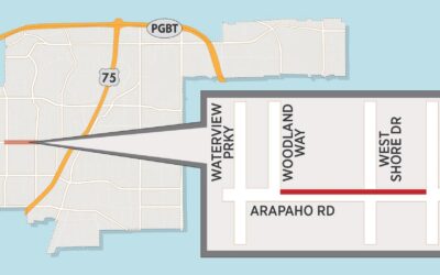Lane Closures on Arapaho Road between Floyd Road and Woodland Way