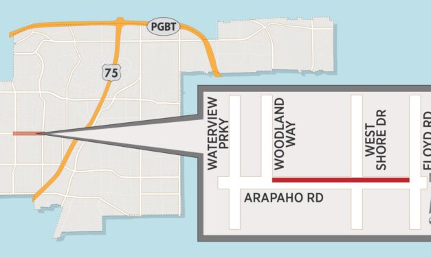 Lane Closures on Arapaho Road between Floyd Road and Woodland Way