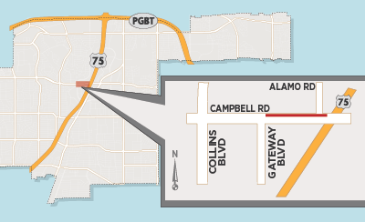 Lane Closures Expected On, Near Westbound Campbell Road Just West of US 75