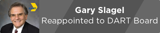 Gary Slagel Reappointed to DART Board  