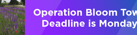 “Operation Bloomtown” Deadline is Monday 