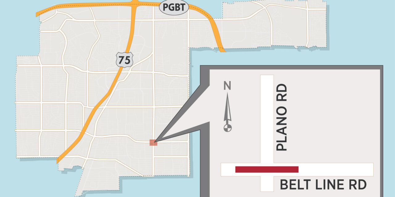 Street Light Relocation to Close Lanes on Belt Line Road at Plano Road 