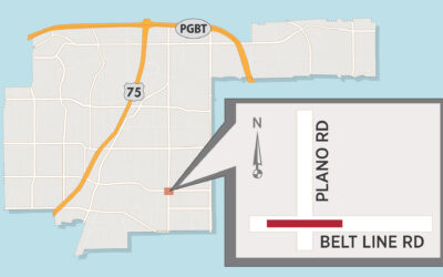 Street Light Relocation to Close Lanes on Belt Line Road at Plano Road