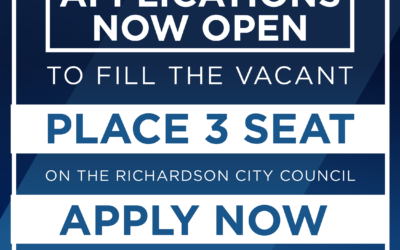 Applications for vacant Place 3 seat Now Open