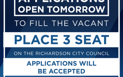 Applications for vacant Place 3 seat Open Tomorrow