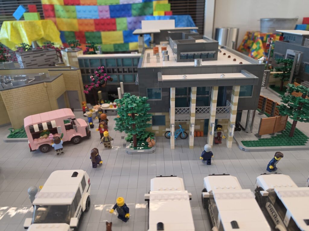 Lego display of Richardson Public Safety Campus