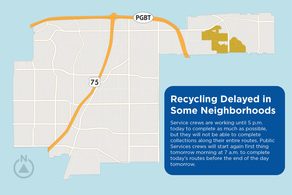 Map of recycling delays